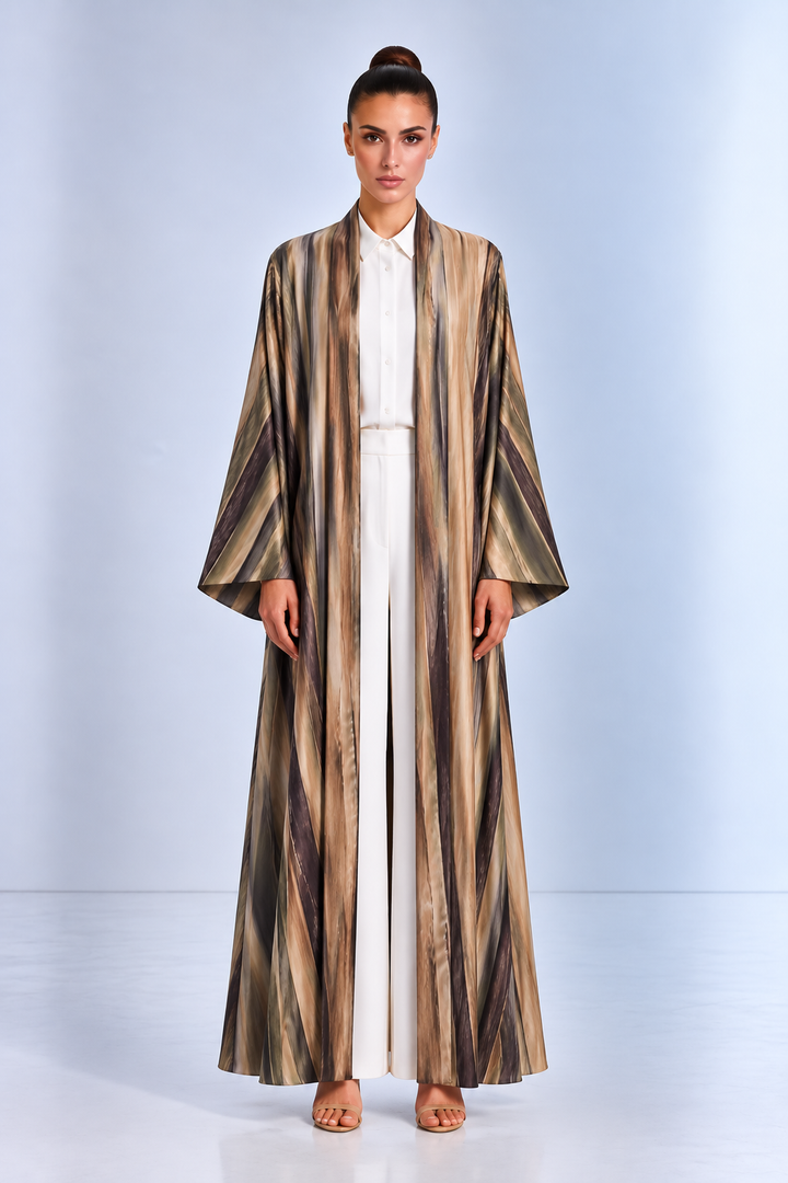 Earth Tone Printed Abaya