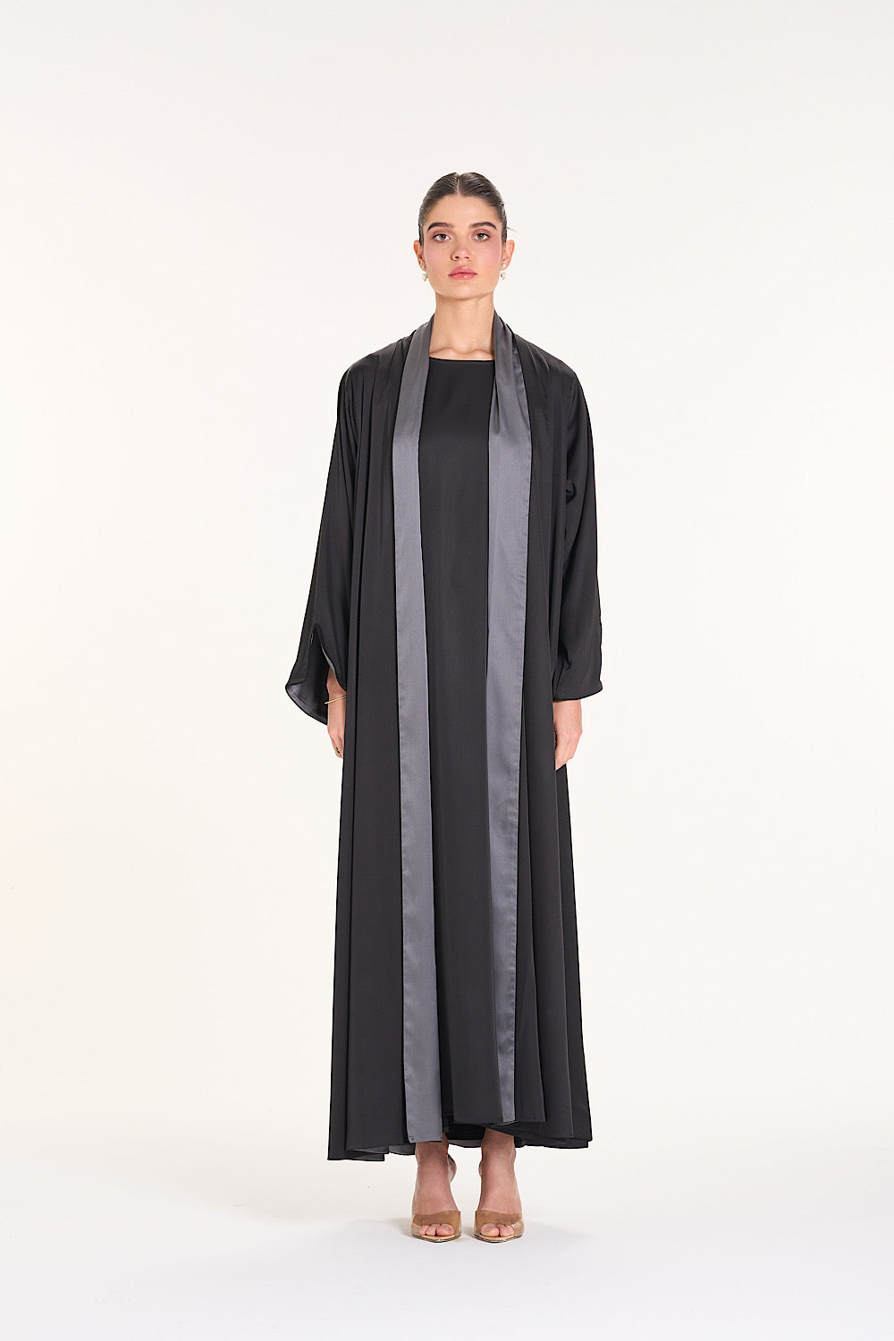 Plain Silk Abaya 6