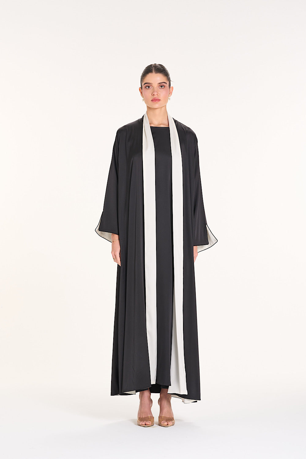 Plain Silk Abaya 7