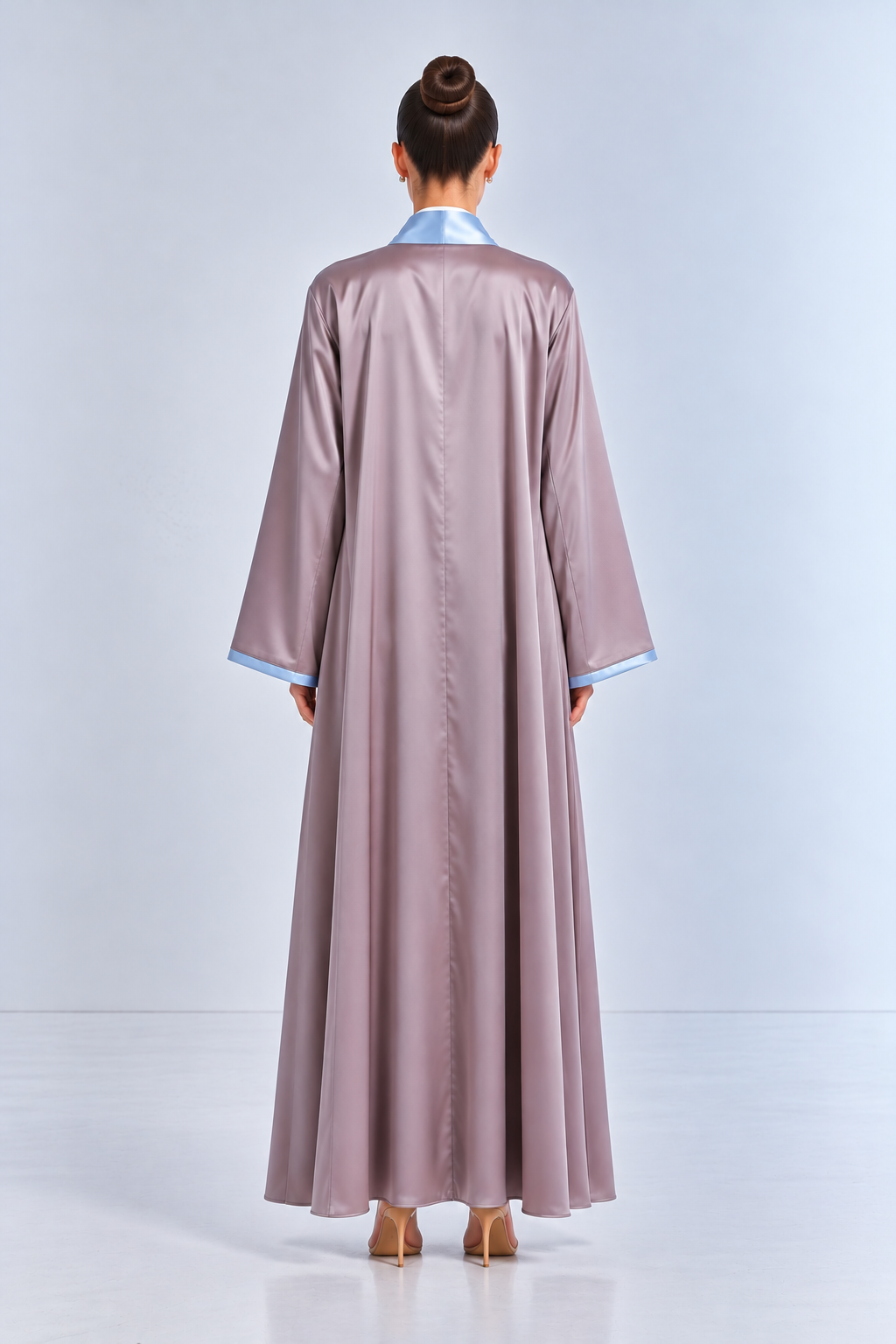 Mauve & Blue Reversible Abaya