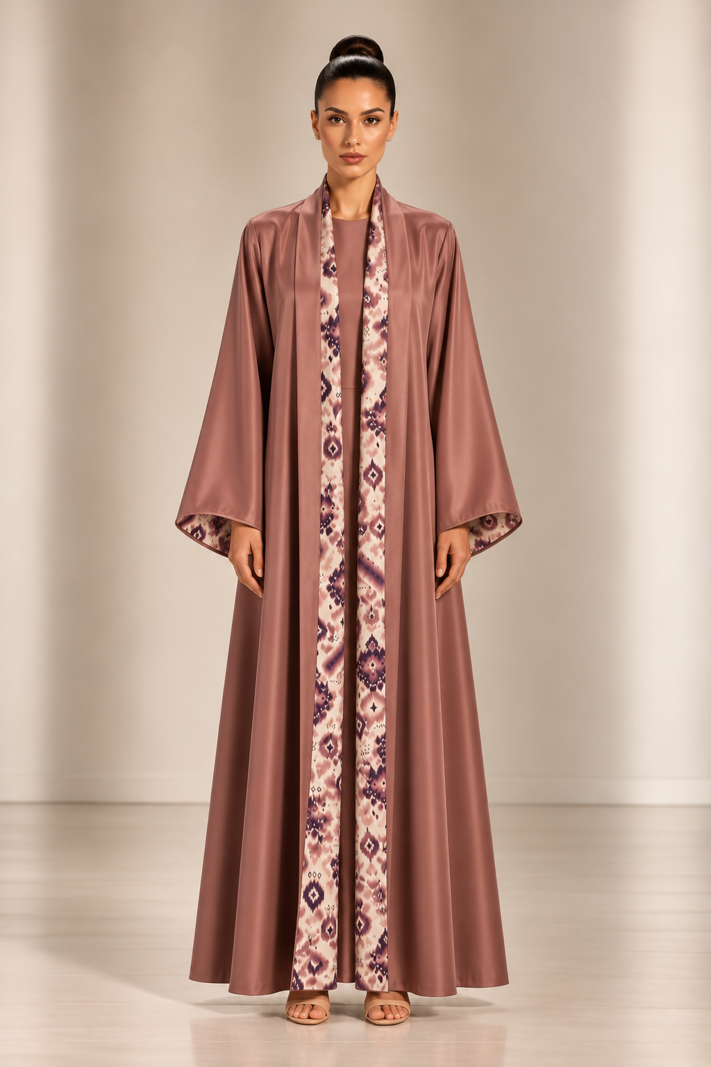 Dusty Rose Desert Mosaic Reversible Abaya