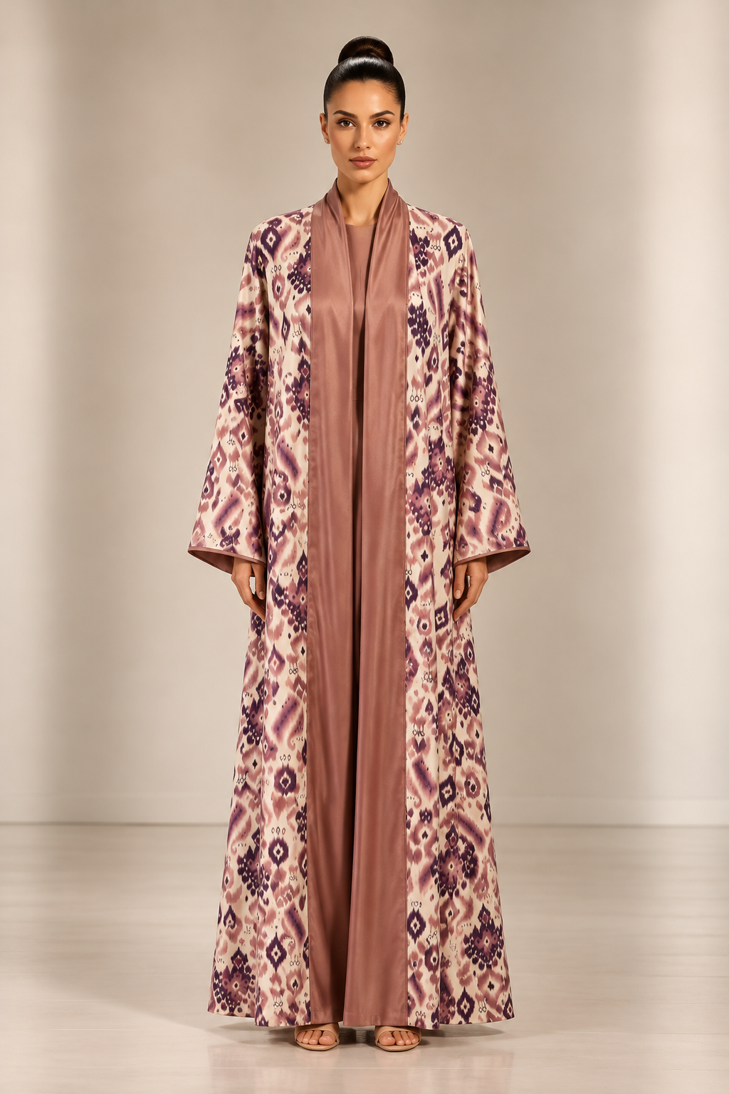 Dusty Rose Desert Mosaic Reversible Abaya